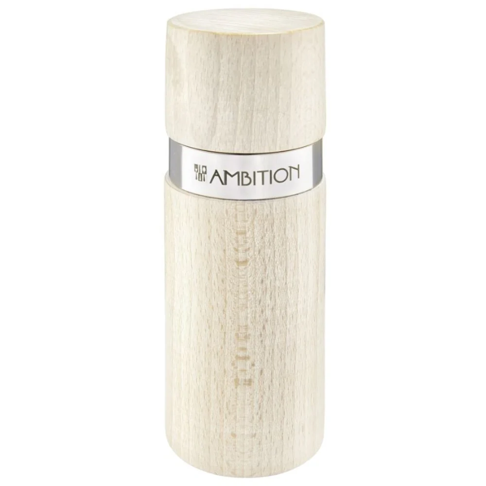 Ambition Pepper and salt mill wooden 15 cm dark grey -White
