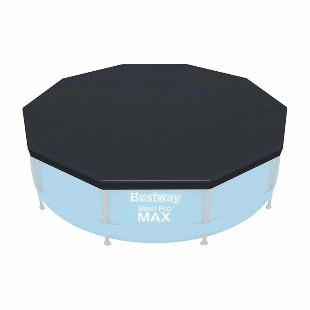 Bestway Flowclear Steel Pro Max Round Pool Cover 305cm - Black