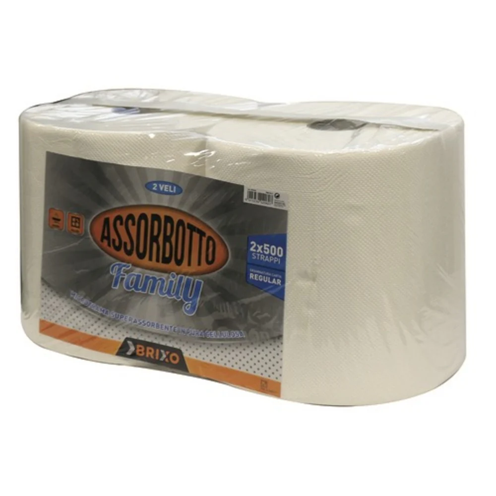 Brixo Absorbent Paper Towel Roll Pack of 2 Pieces