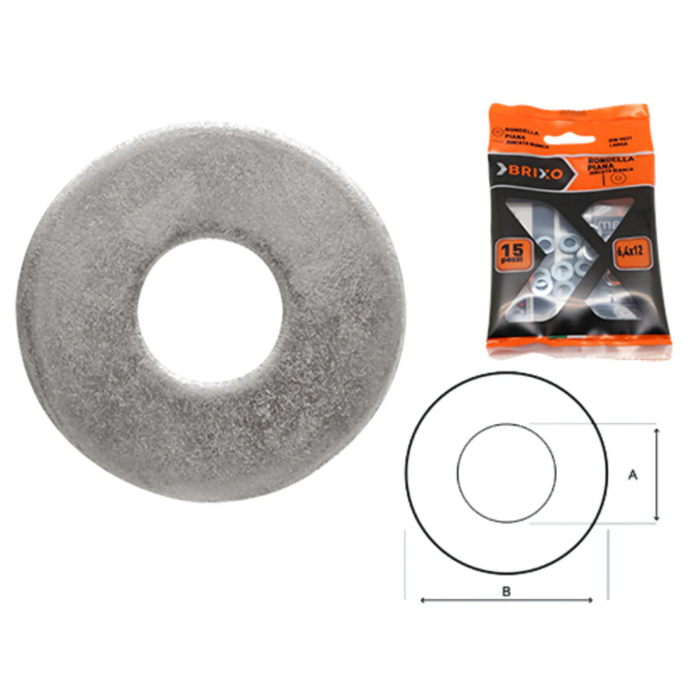 Brixo Flat Washer Pack of 15 Pieces 5.3 x 10mm