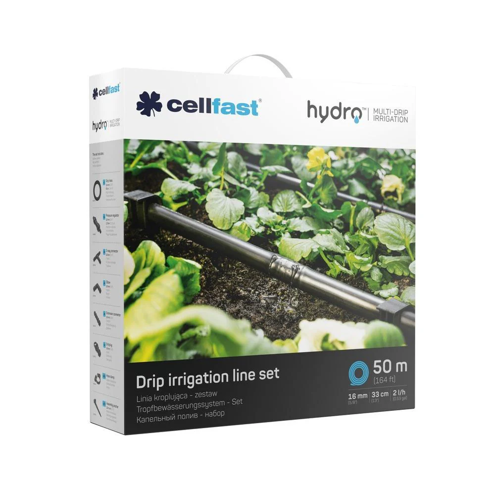 Cellfast Hydro Drip Irrigation Line for Plants In Rows ÃƒÂ¢Ã¢â€šÂ¬Ã¢â‚¬Å“ L Size Set 50m
