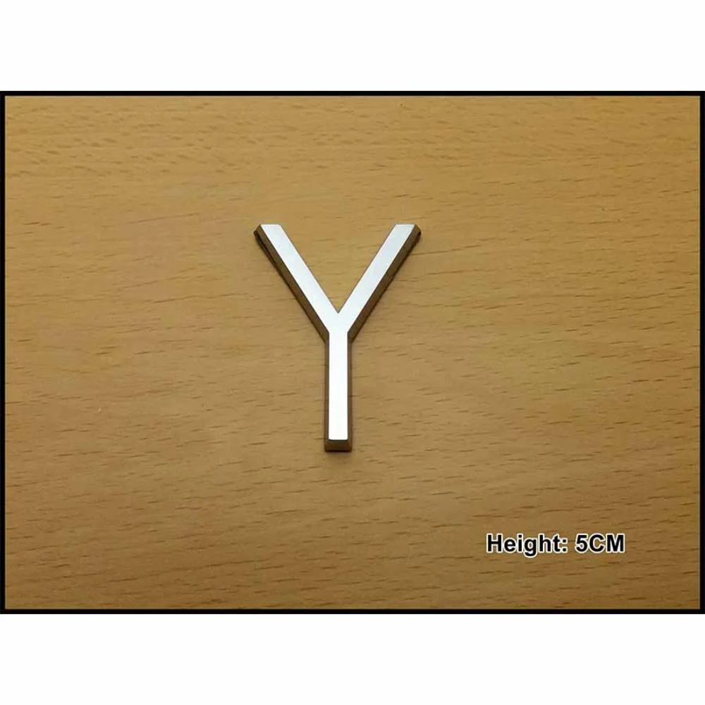 CHROME LETTER 5CM Y