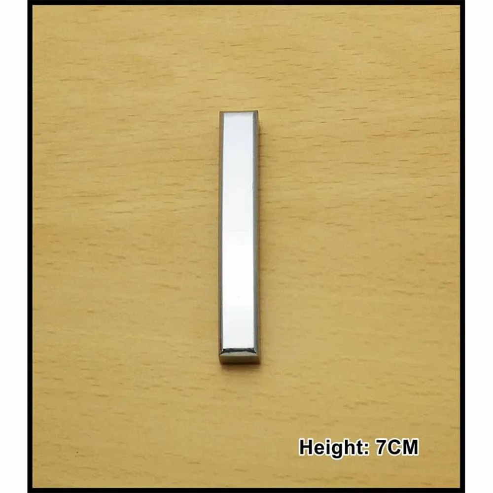 CHROME LETTER CURVED 7CM I