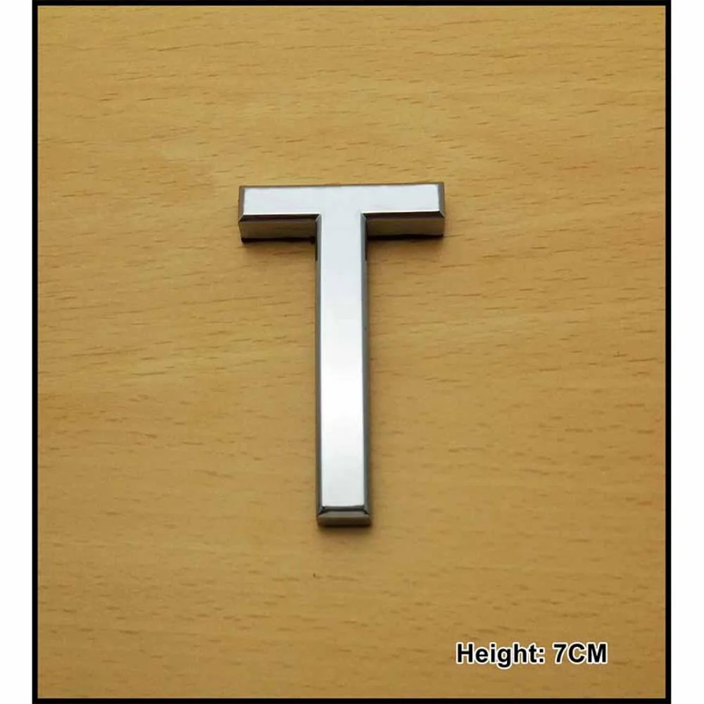 CHROME LETTER CURVED 7CM T