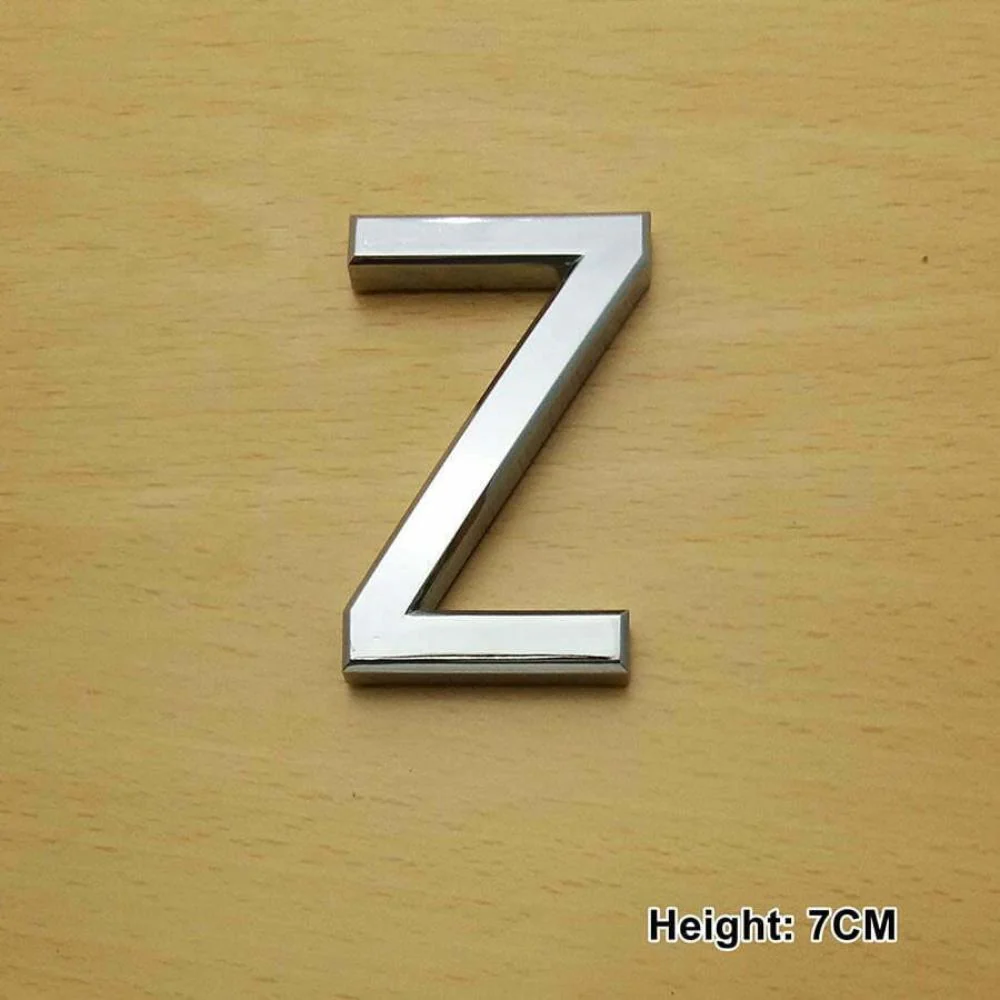 CHROME LETTER CURVED 7CM Z