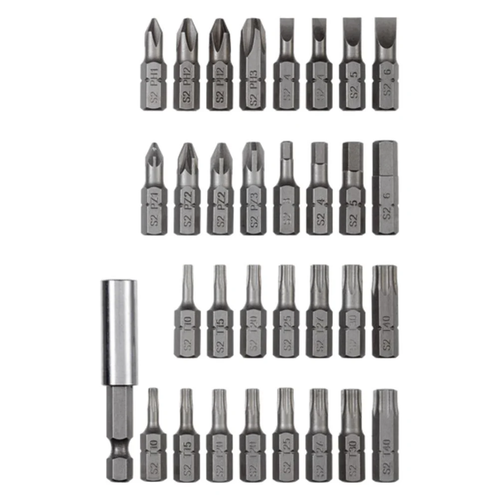 Dexter Set 31 Bits 25Mm Ph Pz Sl H T Tt+Magnetic Bit Holder 54 Mm,