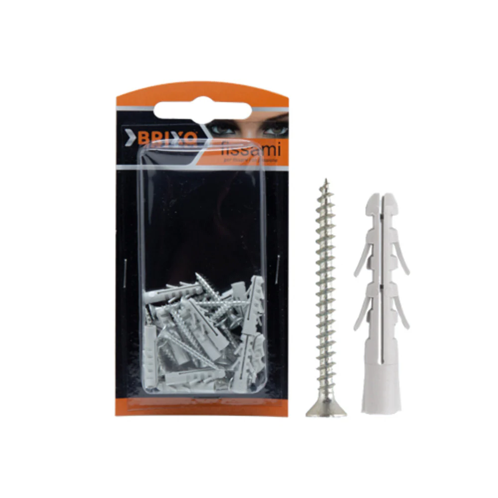 Dowel And Screw Brixo 6Mm - 15Pcs