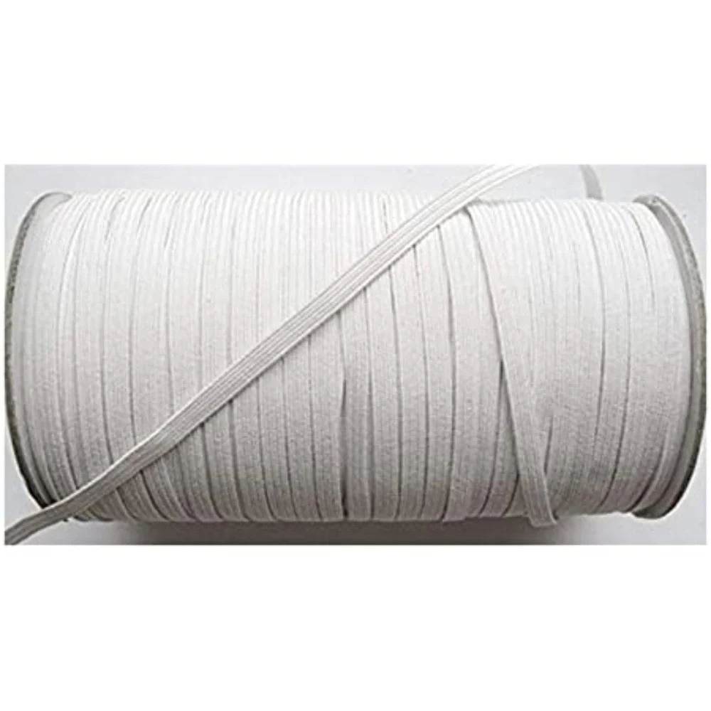 Elastic Rope 6mm - White (Sold by the Meter)