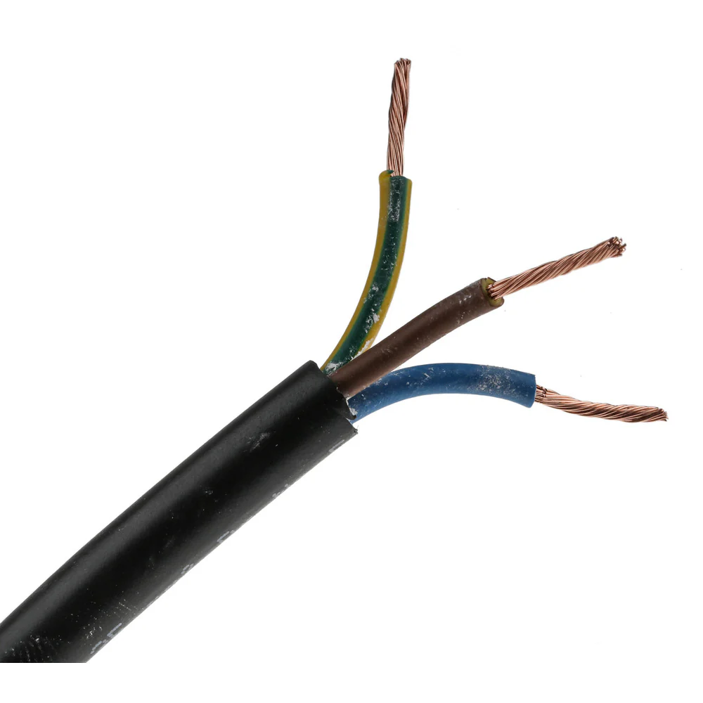 Electrical Cable 3 x 1.00mm - Black (Sold by the Meter)