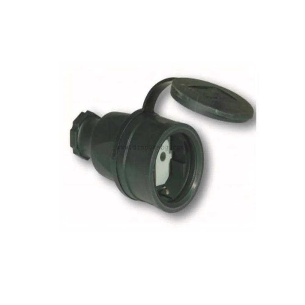 Elettrocanali Female Connector 16A 2 Pin - Rubber