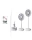 Equation Pop-In Folding Fan 13W With 4 Speeds 33Cm - Grey/ Silver