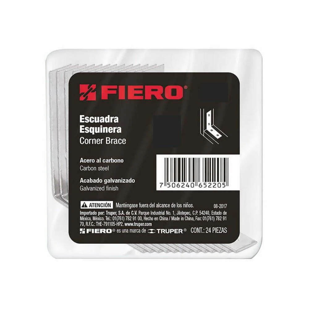 Fiero Corner Bracket, 3-1/2x 3-1/2" 24 Pcs.
