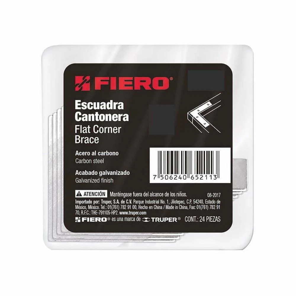 Fiero Corner Bracket, 4x4"  Pcs.