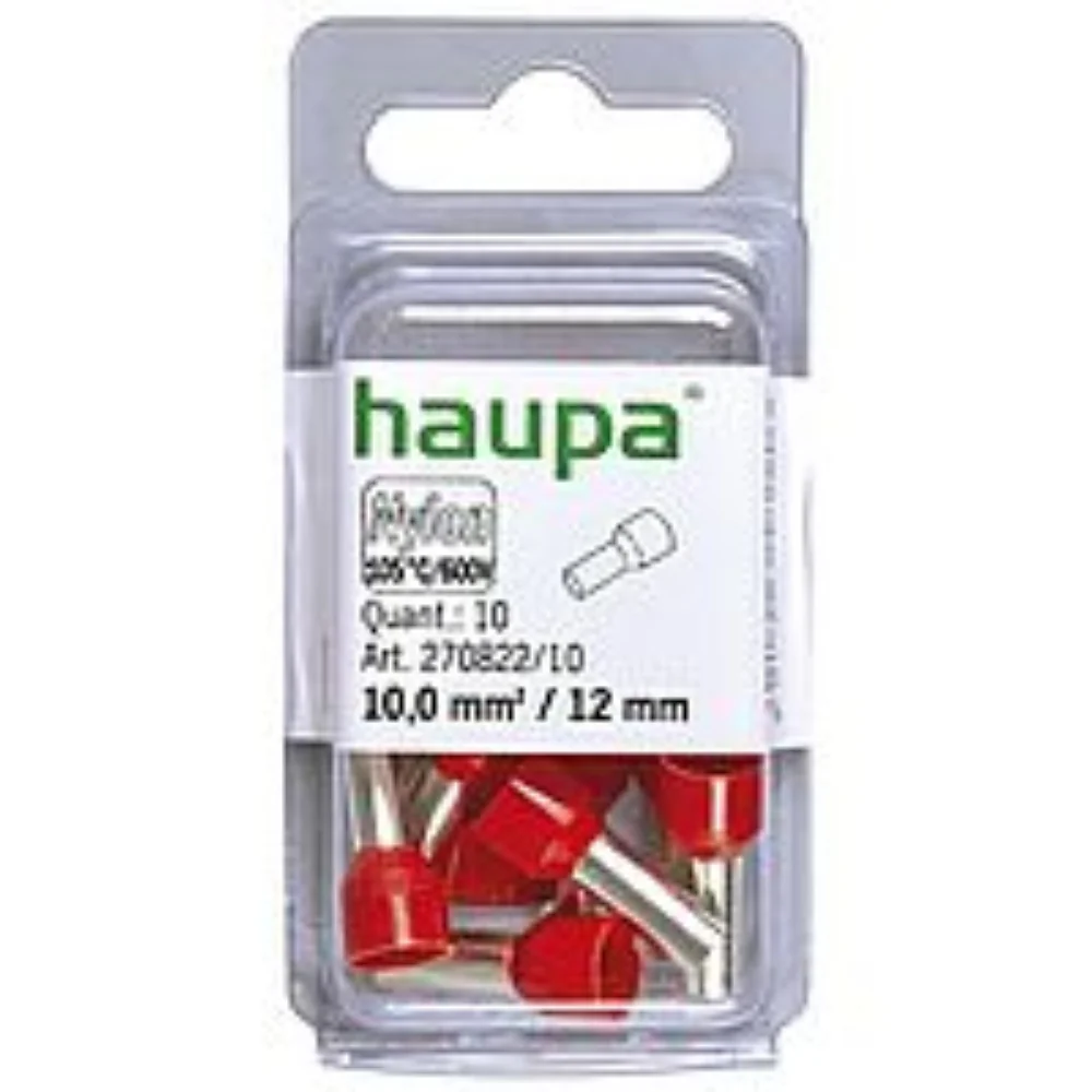 Haupa Insulated End Sleeves 10/ 12mm - Red