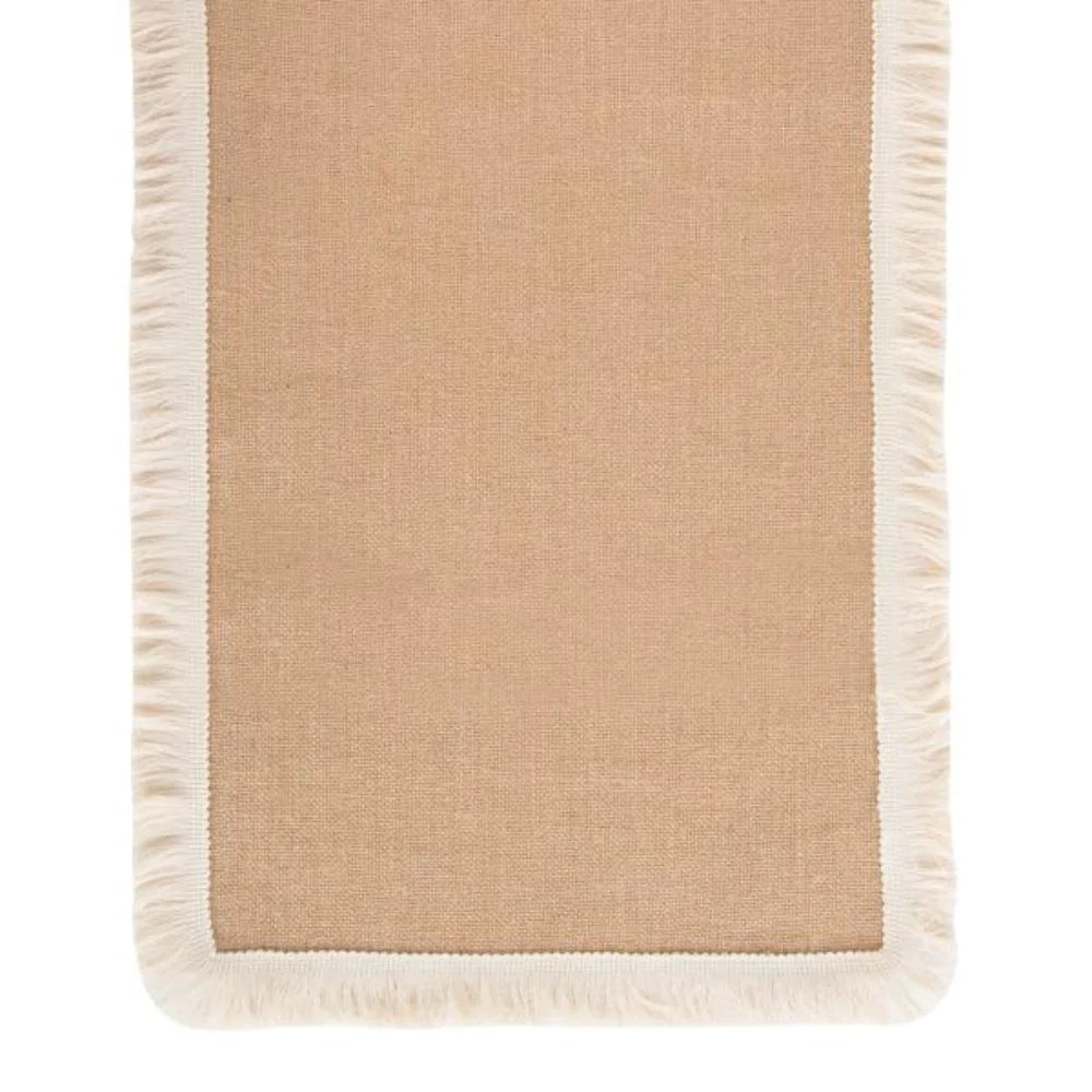 Homla Birao Table Runner with Fringe 40 x 160cm - Beige