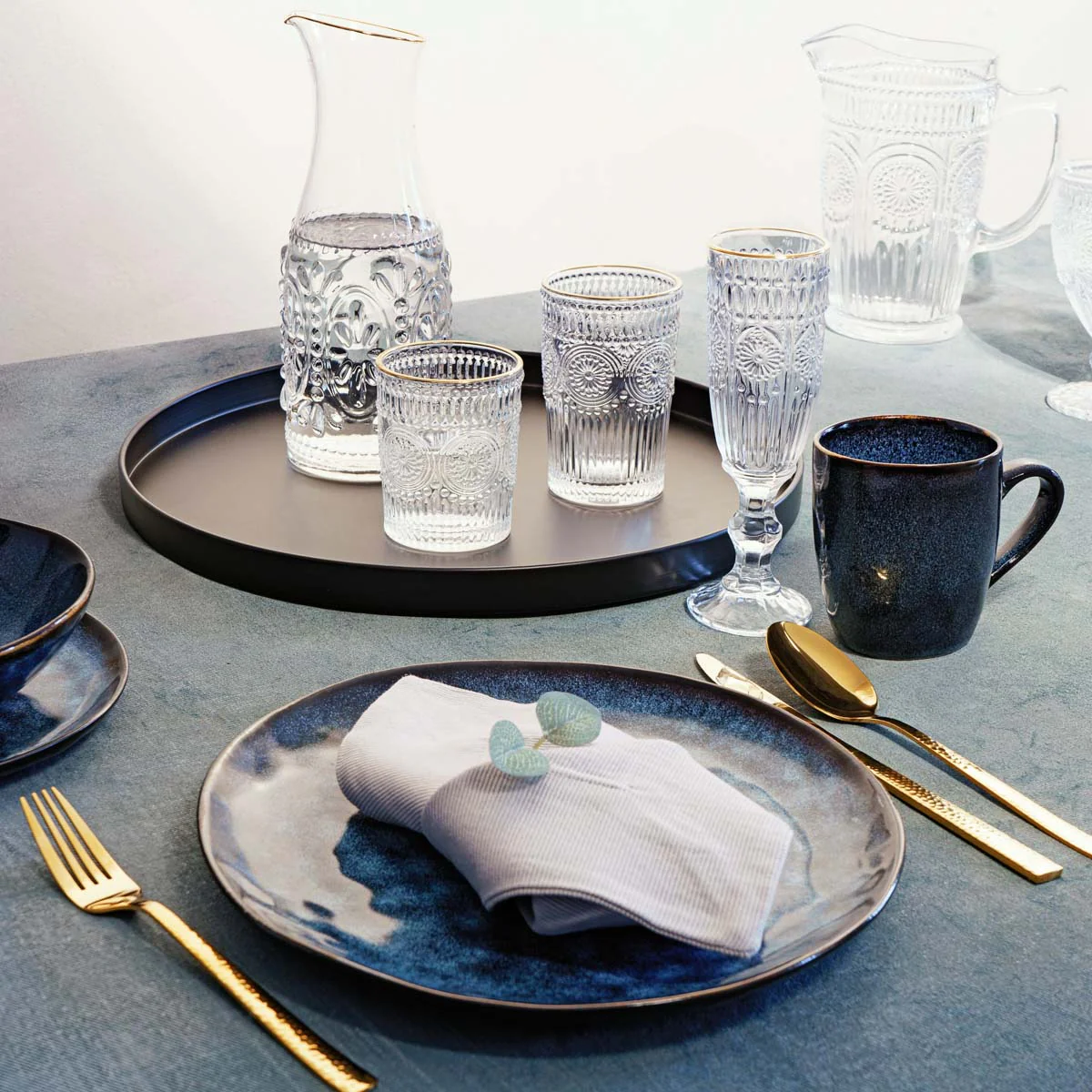 Homla Casper  Dinner Plate Navy Blue 27 cm - Image 13
