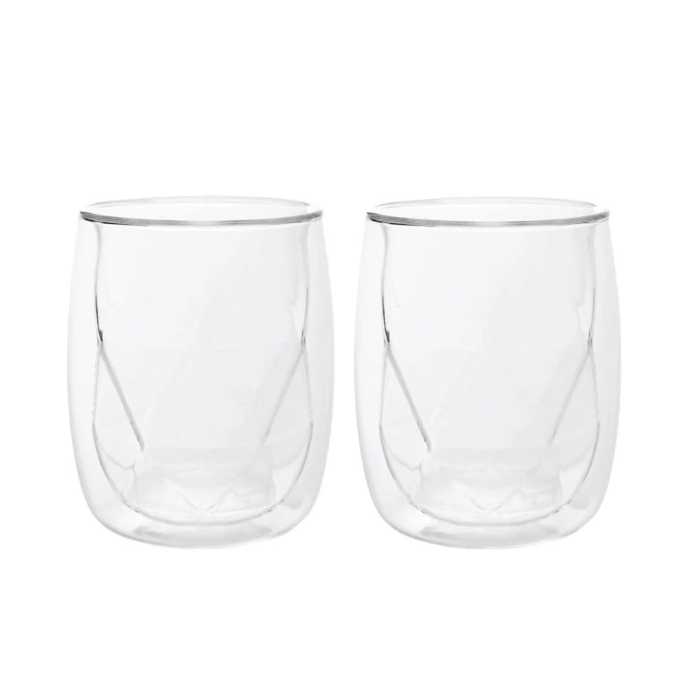 Homla Cembra Modern Glass Set of 2 280ml - Transparent