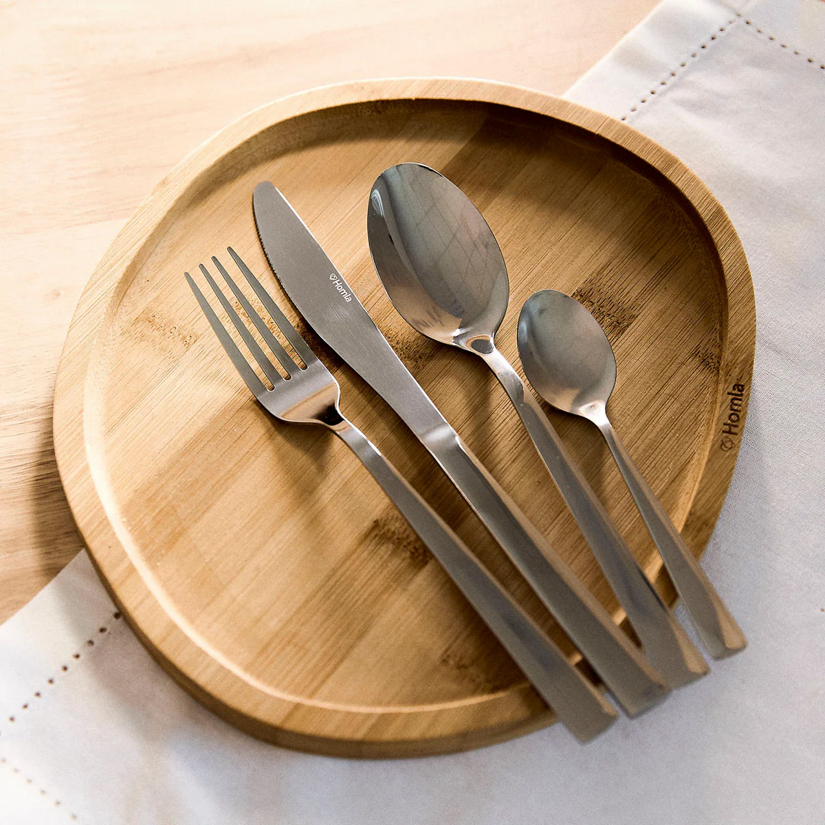 Homla Fabro Cutlery Set Silver 24 Piece Set - Image 6