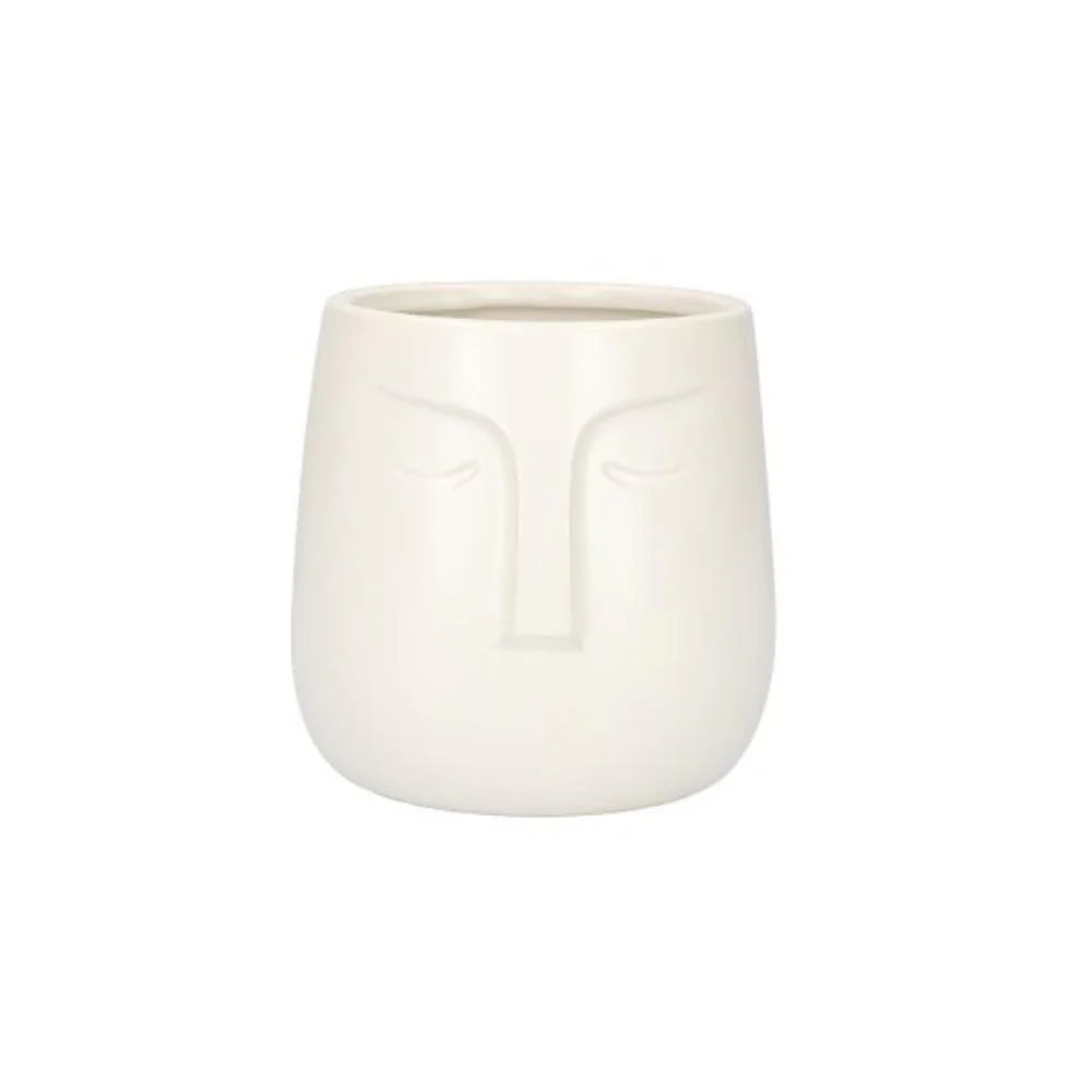 Homla Face Plant Pot White 10X11 cm