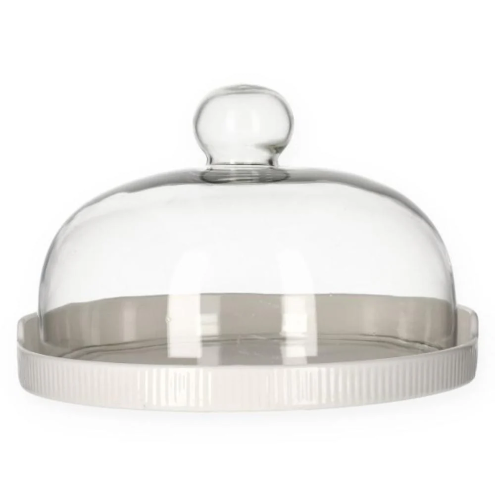 FINCAN DECORATIVE PLATE  WHITE 22 CM
