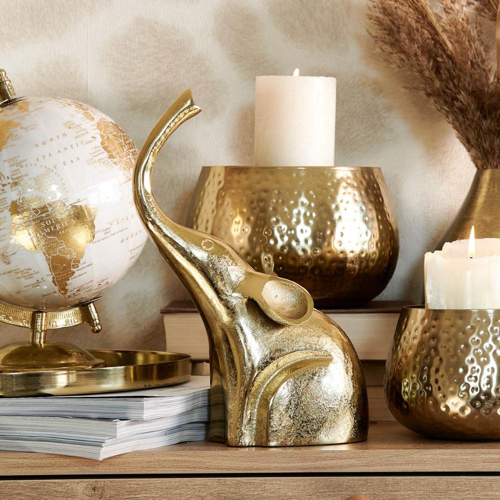 Homla Girona Golden Elephant Ornament 18x8x25cm