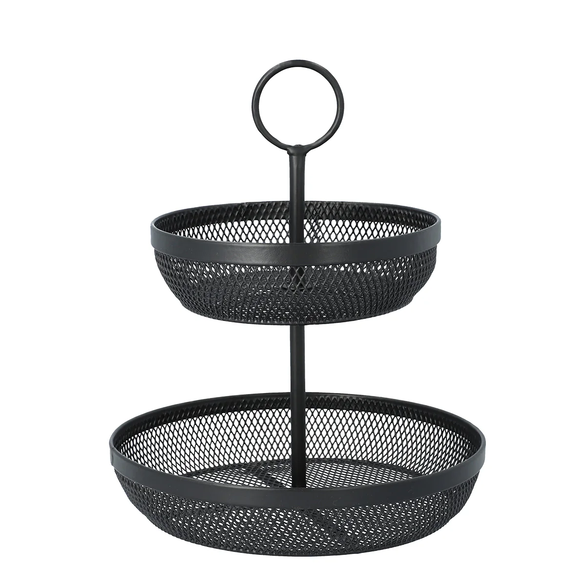 Homla Gridio Two-Story Basket  Black 31X26 cm
