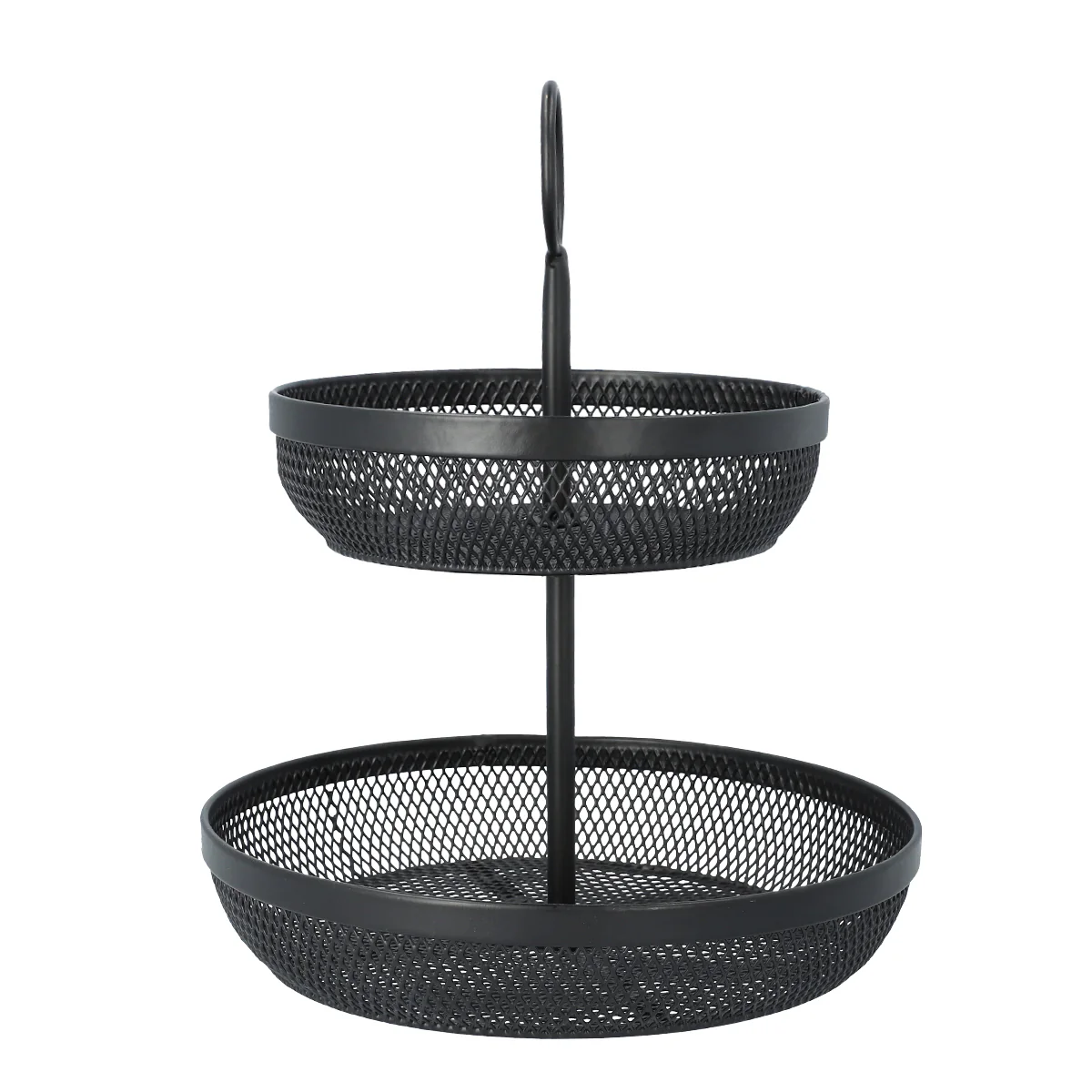 Homla Gridio Two-Story Basket  Black 31X26 cm - Image 2