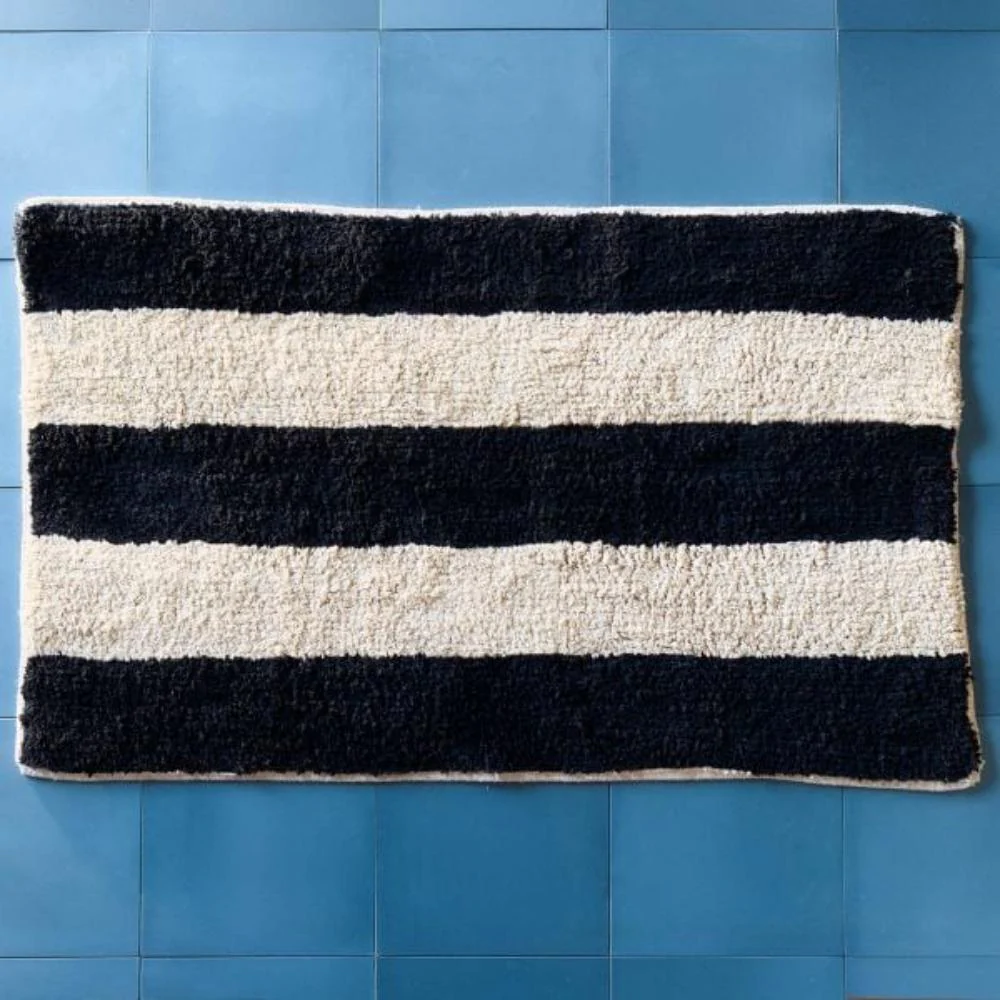 Homla Maryposa Bath Mat Black/White 50X80 cm