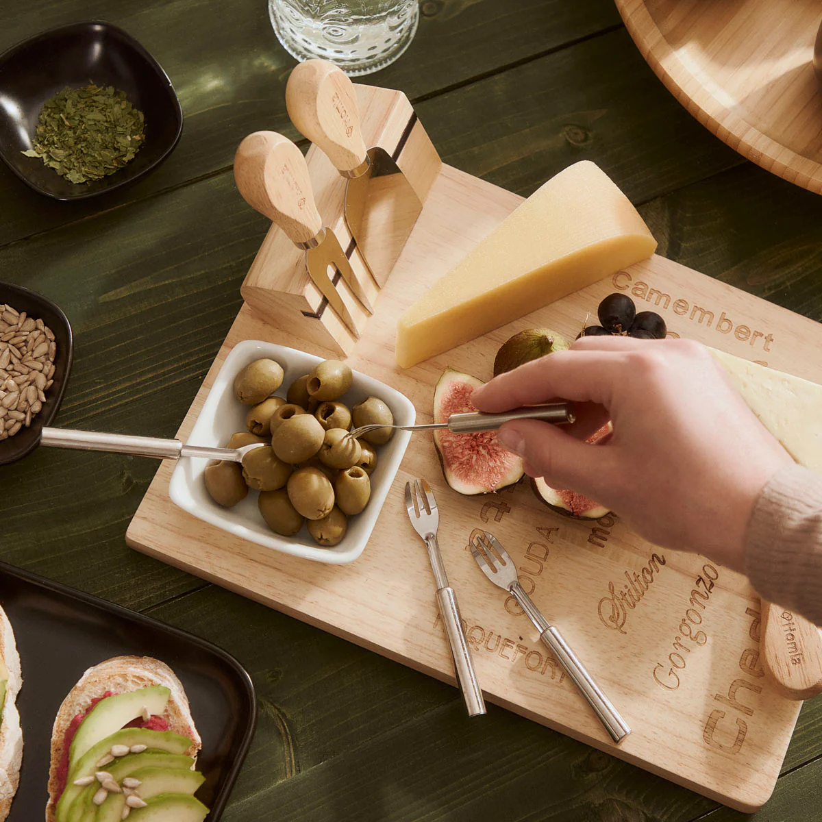 Homla Rubby Cheese Serving Set of 9 - Natural - Image 5