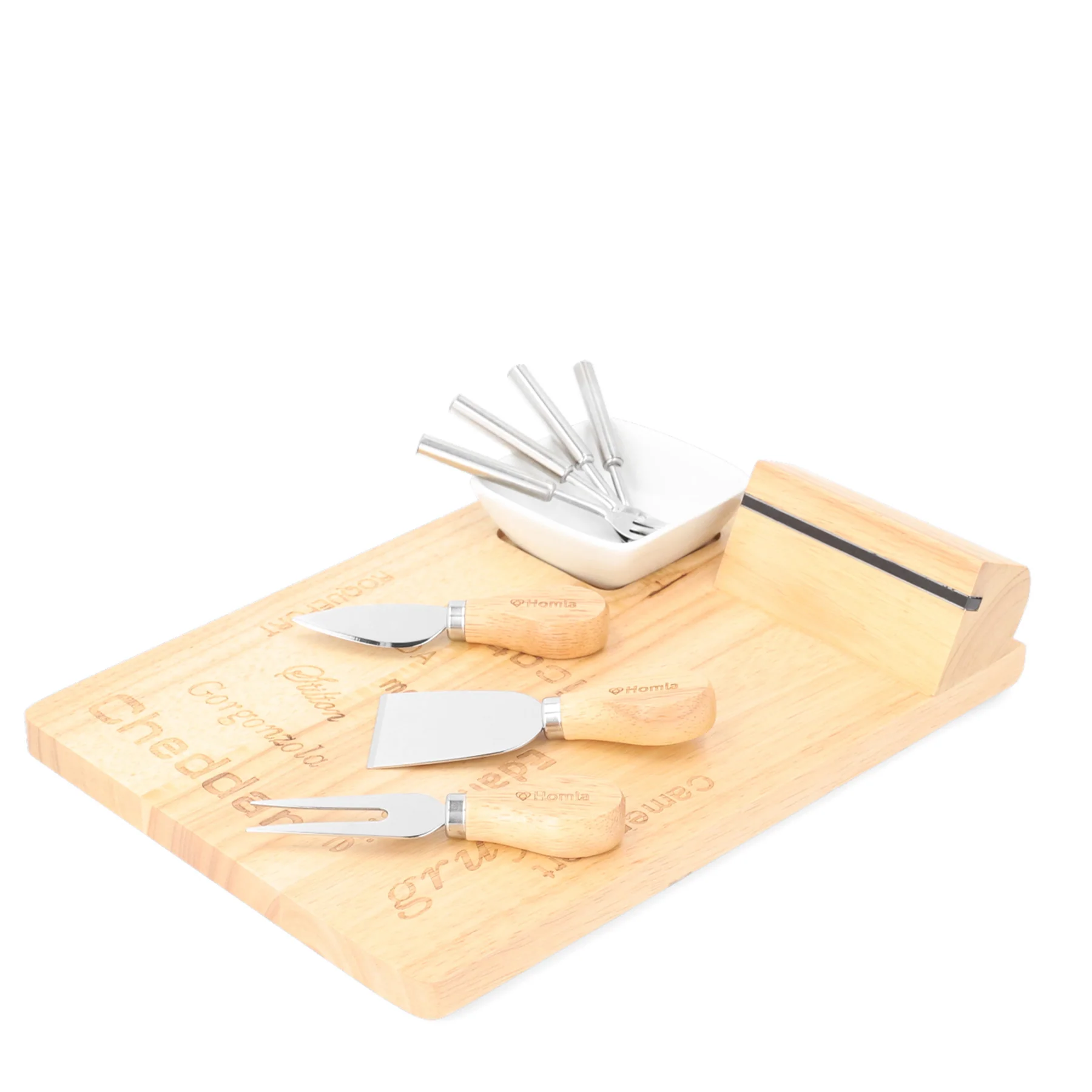 Homla Rubby Cheese Serving Set of 9 - Natural - Image 6