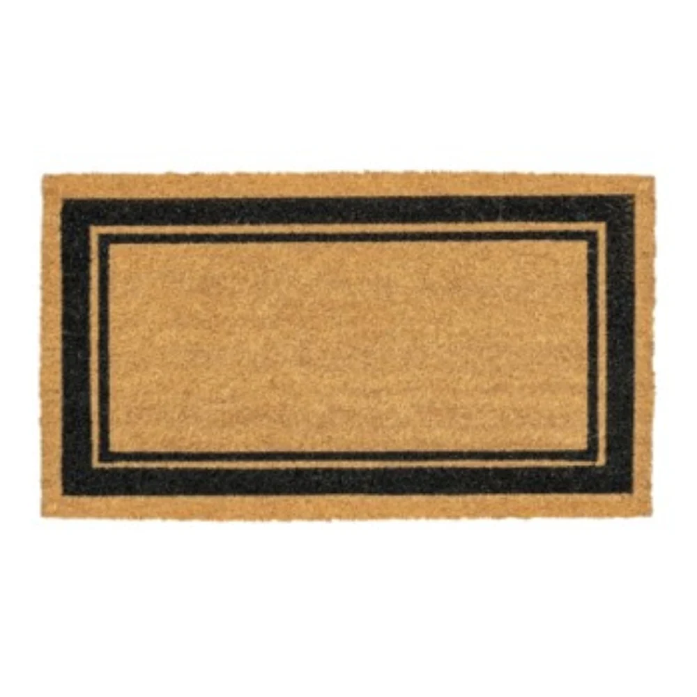 Inspire Damien Coco Doormat 40cm x 70cm - Natural with Black