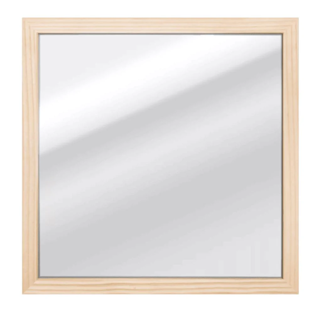 Inspire Wood Mirror 30cm x 30cm - Natural