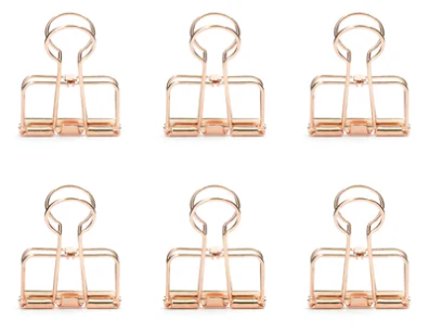 Kikkerland Wire Clips Set of 6 - Copper