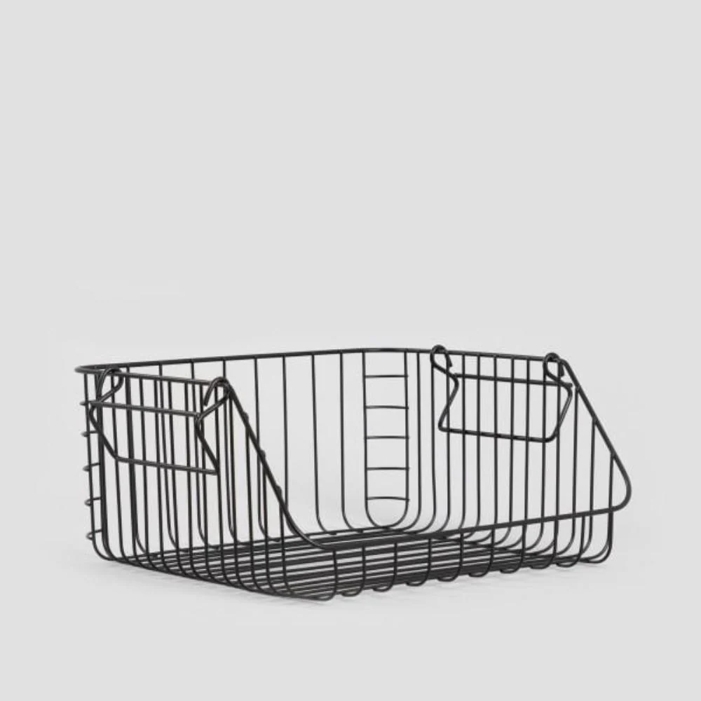 Homla Eyre Metal Basket Black 30x30cm  Czarny Niski  30X30 Cm