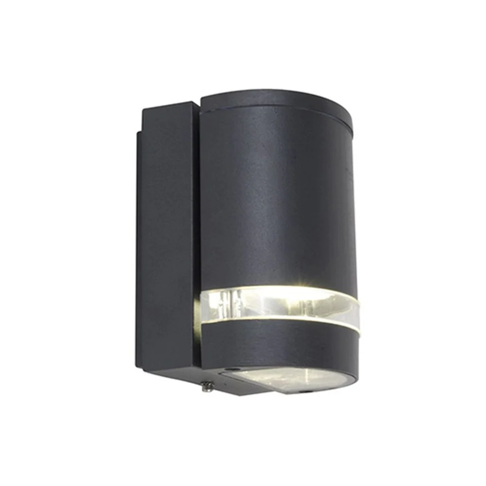 Lutec Focus Wall Light with GU10 Bulb Holder - Dark Grey