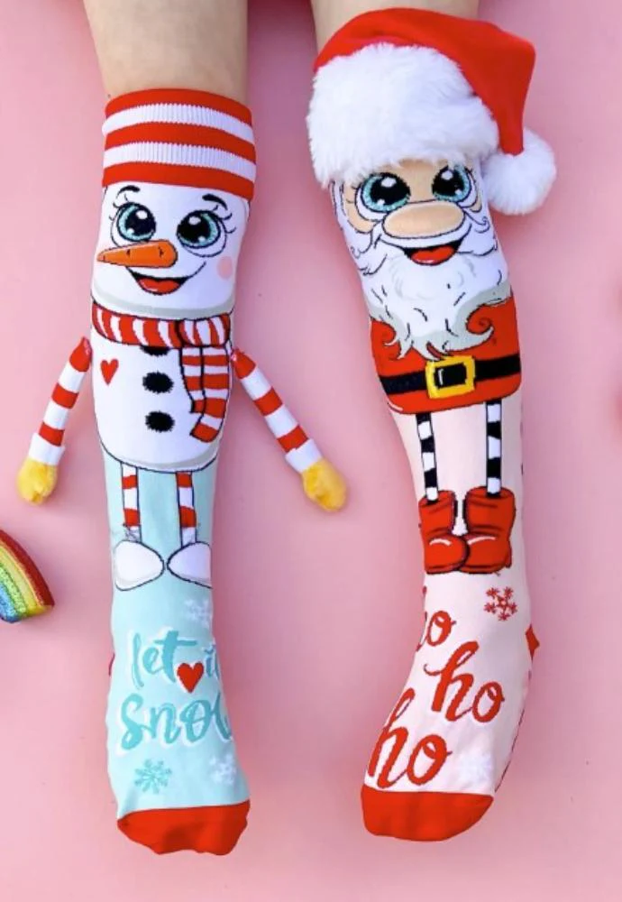 Madmia Santa & Snowman Socks - Kids & Adults Age 6-99