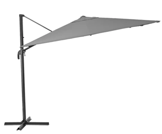 Naterial Aura Side Umbrella 2.9m by 2.9m - Dark Grey