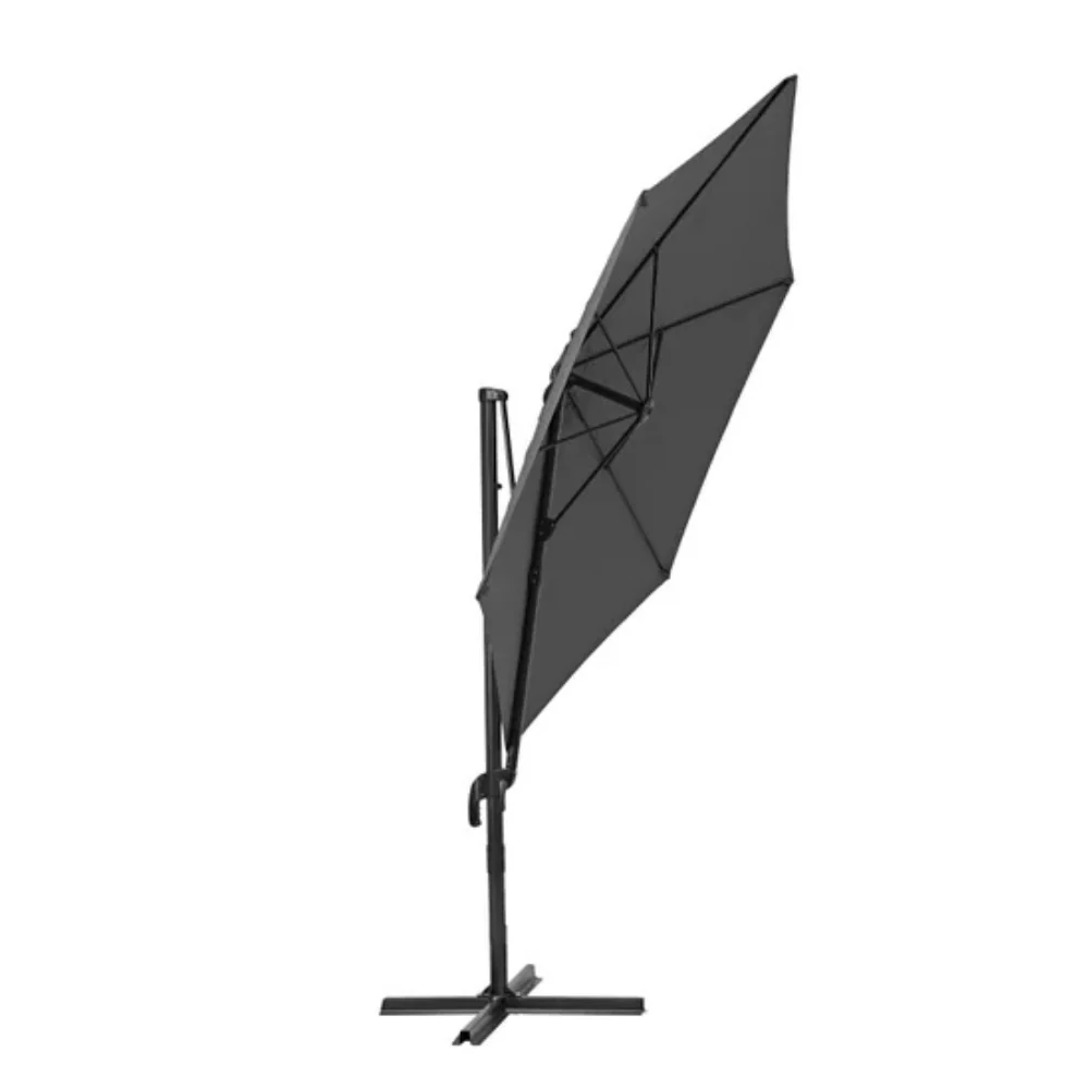Naterial Avea Side Umbrella Dia2.9m - Dark Grey