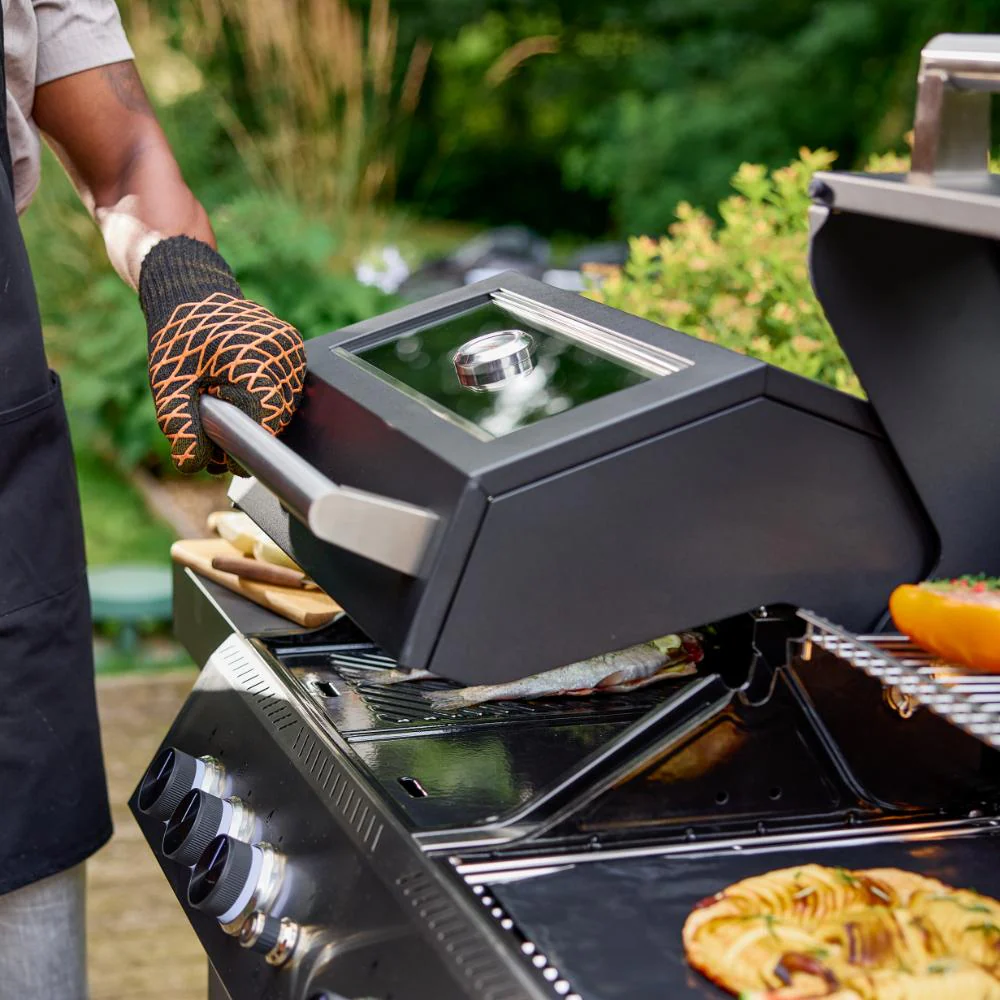 Naterial Bbq Gloves Black/Orange Silicone Grip. - Image 7