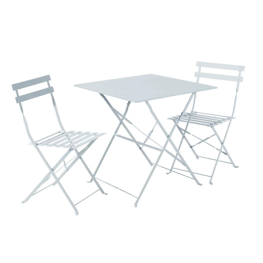 Naterial Flora II Origami Bistro Set With 2 Chairs - Blue Agatha - Image 2