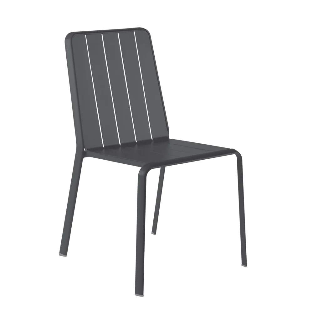 Naterial Idaho Dining Chair Aluminum Dark Grey