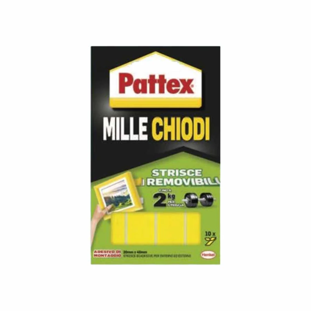 Pattex Mille Chiodi Removable Tape 10 Strips