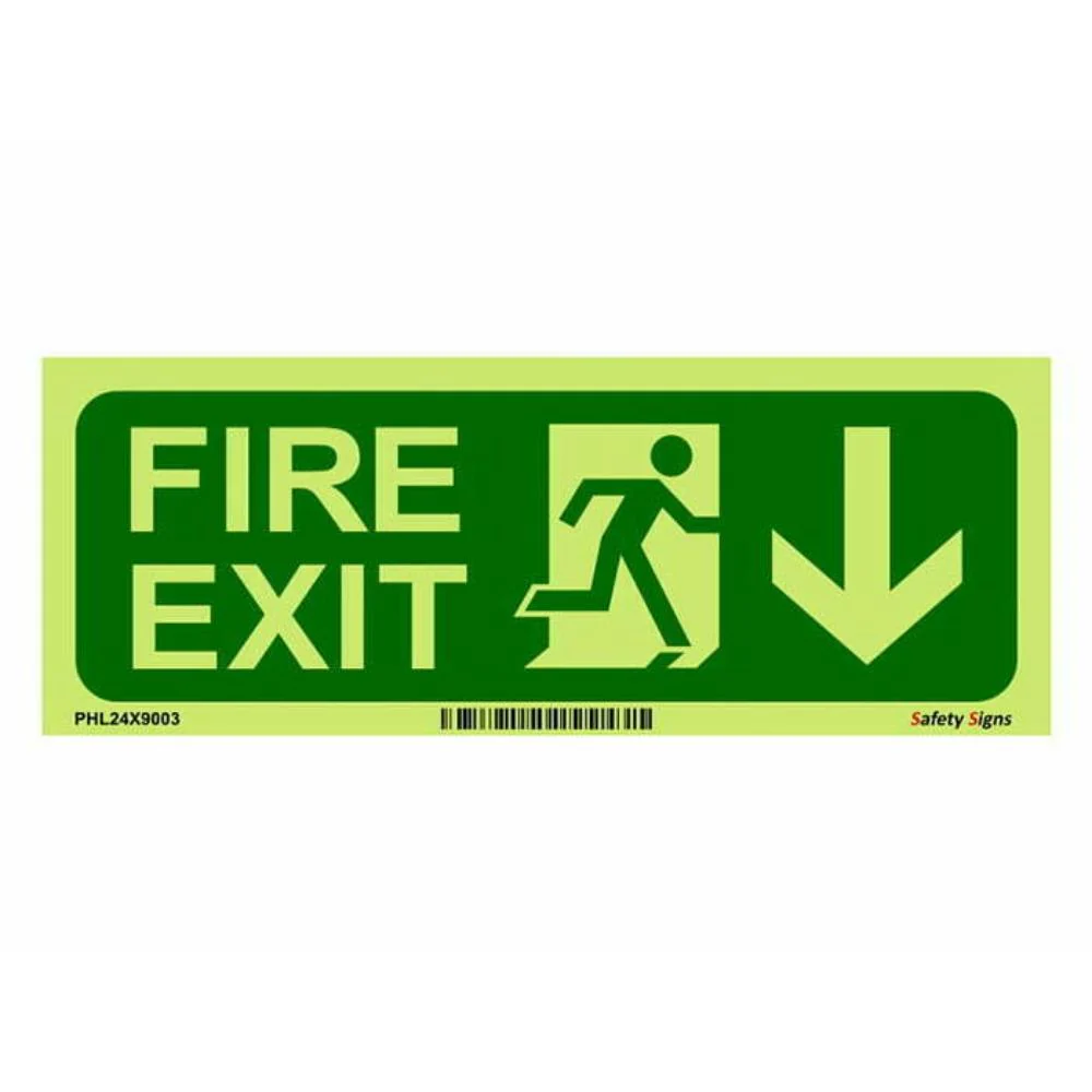 PH-LUM. FIRE EXIT DOWN ARROW