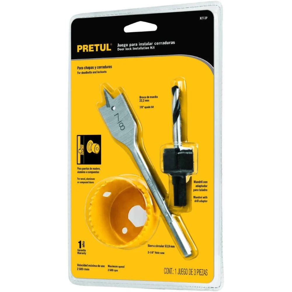 Pretul Hole Saw Set Of 3 Pieces.