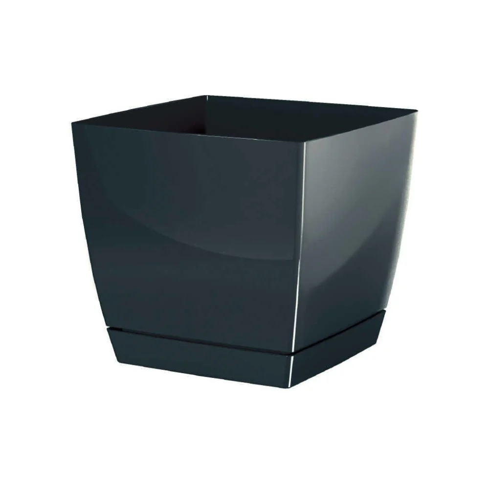 Prosperplast Coubi Square Planter 24x24x22cm - Graphite Gray