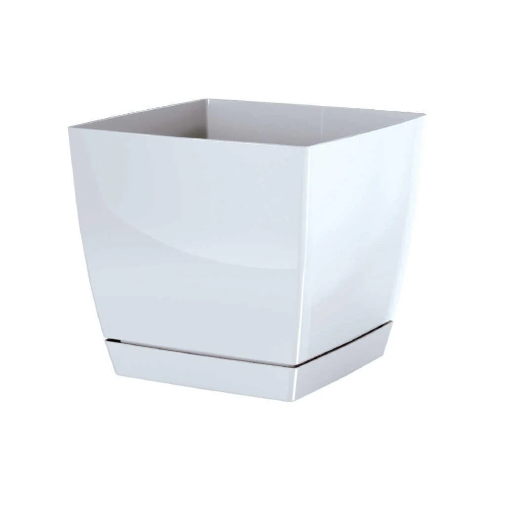 Prosperplast Coubi Square Planter 24x24x22cm - White