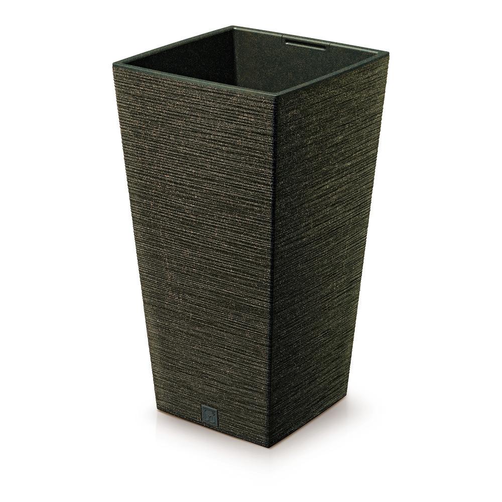Prosperplast Furu Square Eco Wood Planter 24x24x45cm - Eco Coffee Brown