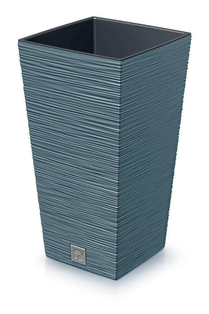 Prosperplast Furu Square Planter 39.5x39.5x75.5cm - Scandinavian Blue