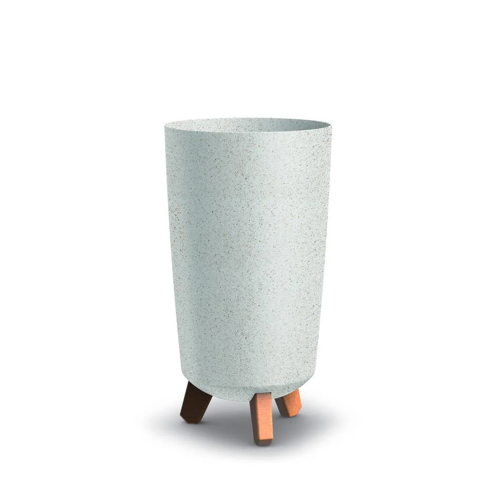 Prosperplast Gracia Tubus Slim Eco Wood Planter 19.5x19.5x36.5cm - White