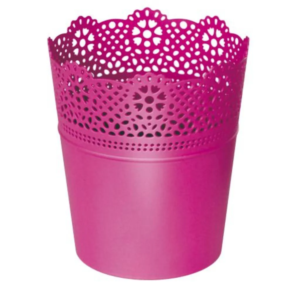 Prosperplast Lace Planter 13.5x13.5x15.5cm - Fuchsia
